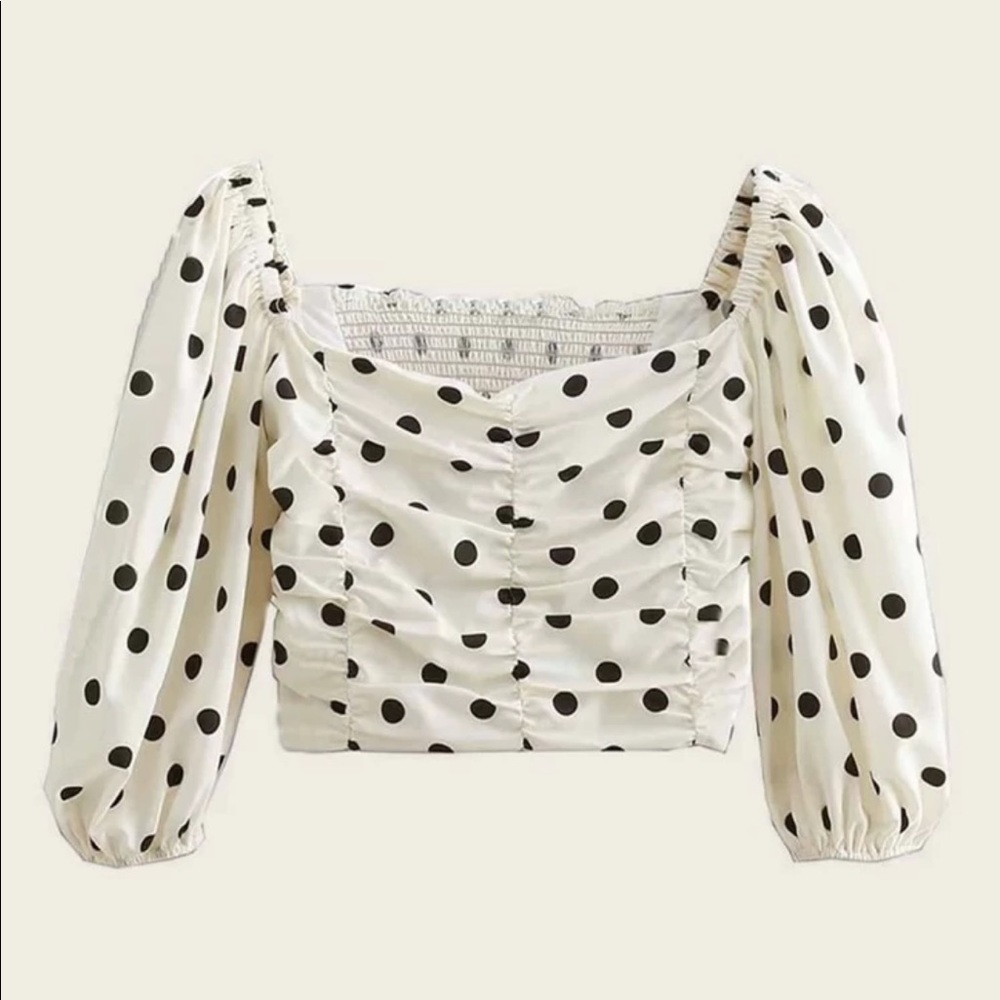 Polka dot crop top (SHEIN) - size M
